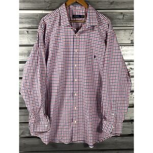 Polo Ralph Lauren Shirt Mens 3XB Check Long Sleeve Button Up EUC